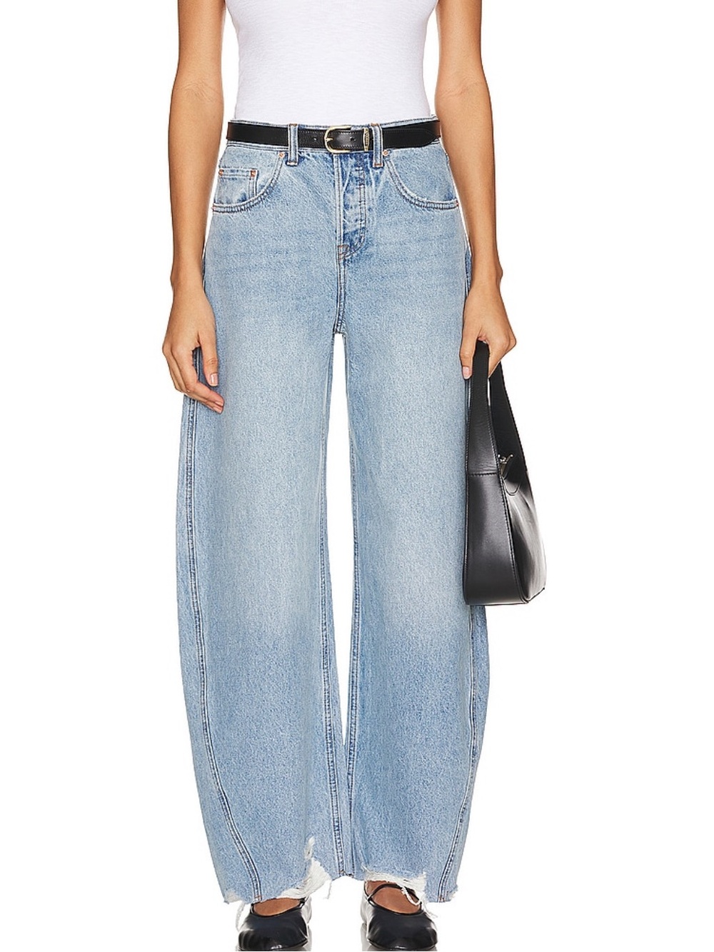 GRLFRND Paola Barrel Leg Jean in Skyline
